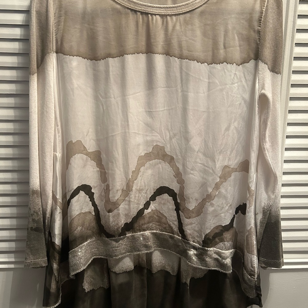 Grey Violet blouse made in Italy from LA